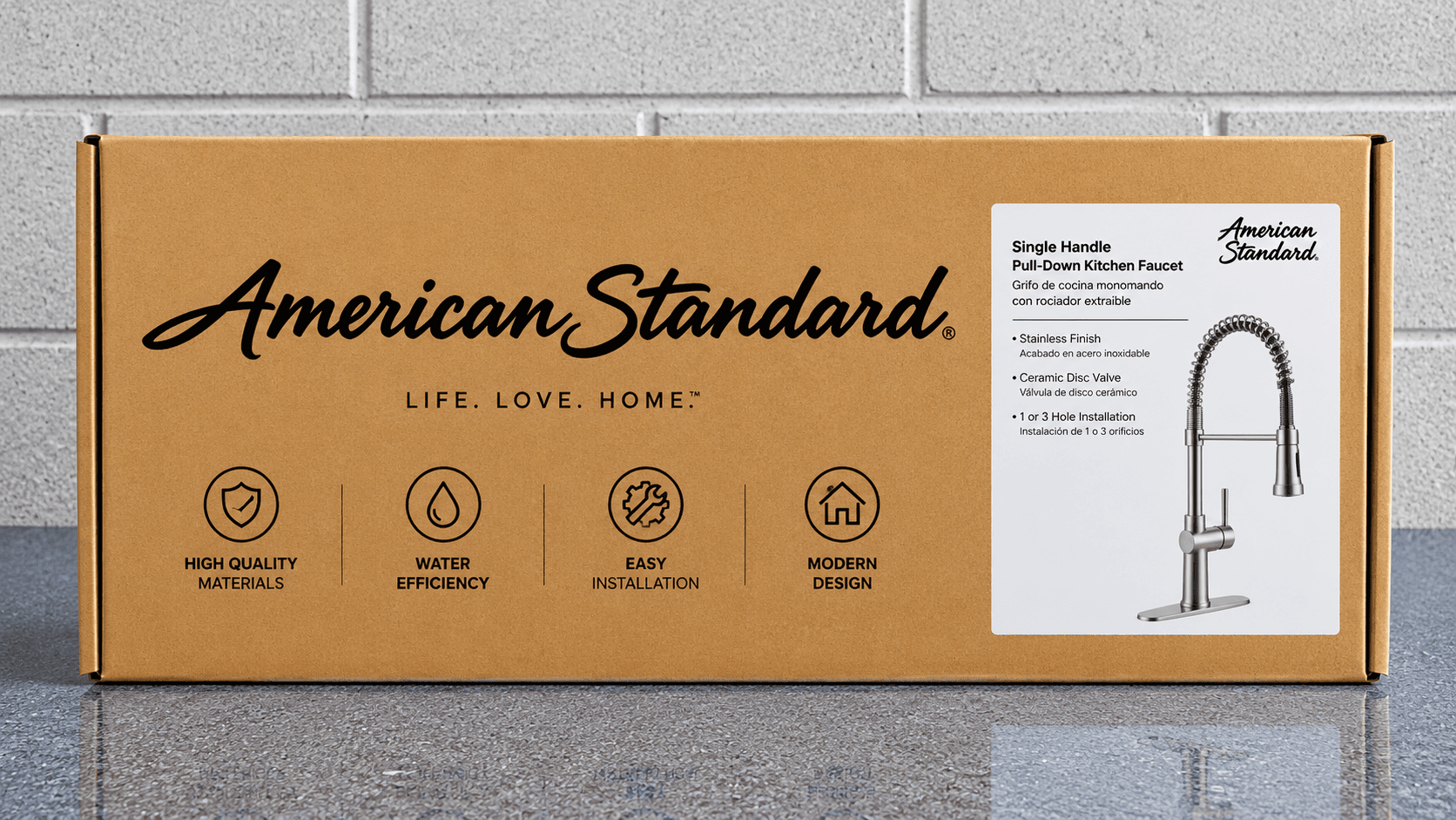 American Standard Kitchen Faucet Stainless Finish